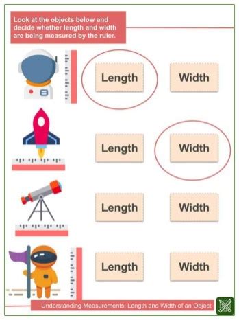 Measurements Length And Width Of An Object Math Worksheets ...