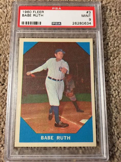 Fleer Babe Ruth Psa Mint Sewall Babe Ruth Old Baseball