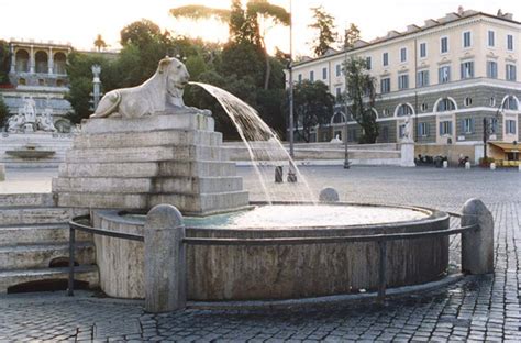 Fontana Dei Leoni In Piazza Del Popolo Sovrintendenza