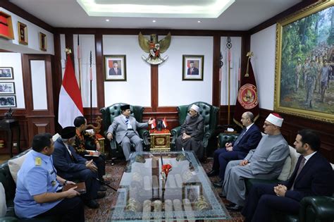 Terima Kunjungan Imam Besar Al Azhar Mesir Prabowo Dapat Doa Ruang Bibir