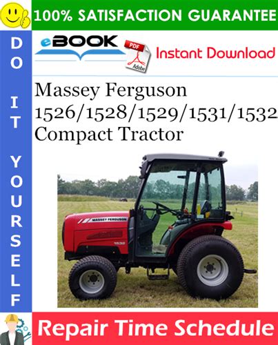 Best ☆☆ Massey Ferguson 1526 1528 1529 1531 1532 Compact Tractor Repair Time Schedule Manual