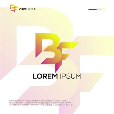 Id Ias De Design De Logotipo Bf Iniciais Modernas Vetor Premium