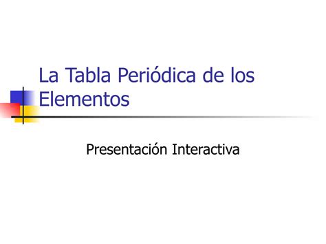 Tabla Peri Dica Ppt Descarga Gratuita