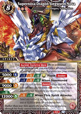 BSS04 Deck Profile 1 Red Siegwurm Ira Deck NEWSBattle Spirits Saga