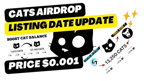 Cats Airdrop Listing Date Update After Hmstr Listing Youtube