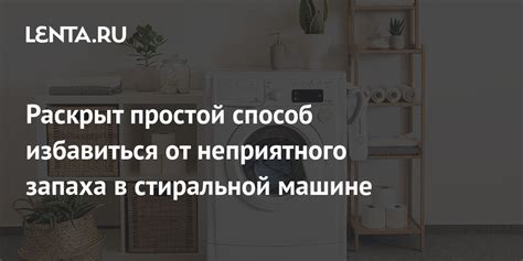 Раскрыт простой способ избавиться от неприятного запаха в стиральной ...