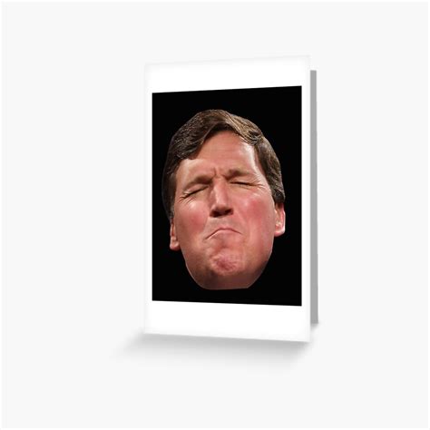 Tucker Carlson Face Lips Snarl Meme Greeting Card By Marcellaquez