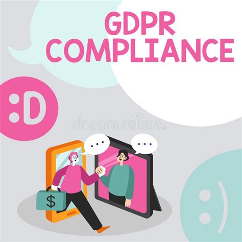 Text Caption Presenting Gdpr Compliance Internet Concept Protection