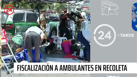 Realizan fiscalización masiva a comerciantes ambulantes en Recoleta