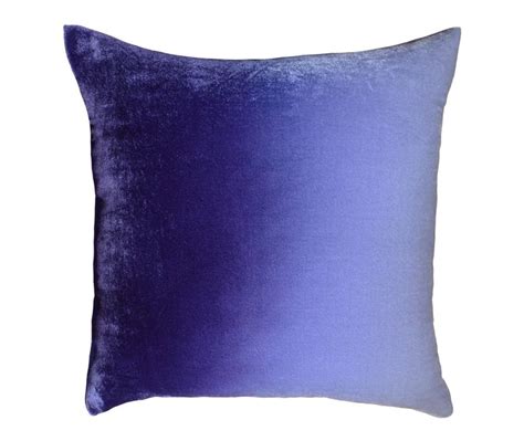 Blue Purple Ombre Velvet Throw Pillow Cover X Hand Dyed Silk Velvet