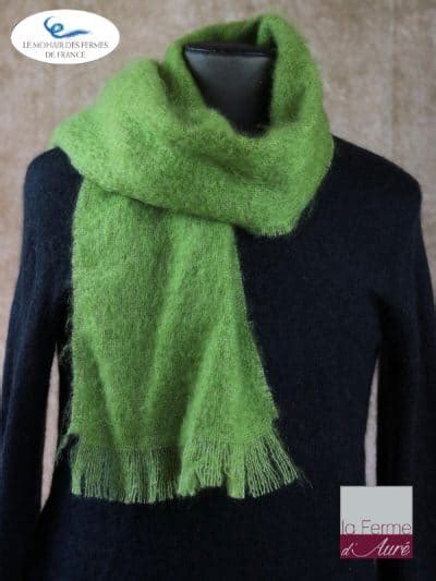 Echarpe Mohair Et Soie Feuille Ecru Echarpe En Laine Mohair