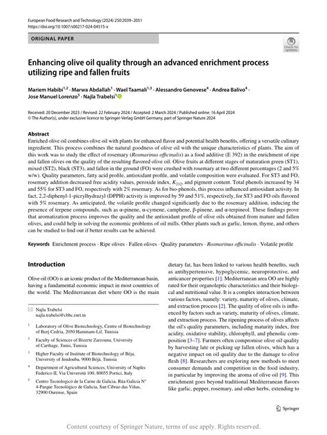 Enhancing Olive Oil Quality Through An Advanced Enrichment Process