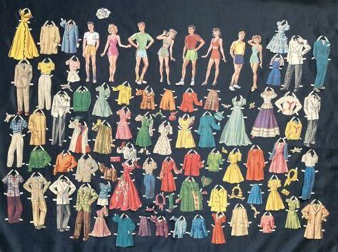 Original First Date Paper Dolls Cut Merrill Set 1944 3858795056