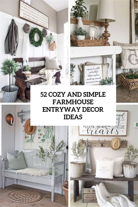 Cozy And Simple Farmhouse Entryway D Cor Ideas Digsdigs