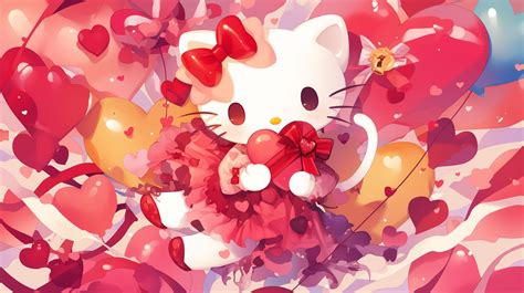 Valentines Day Hello Kitty Hd Wallpaper By Patrika