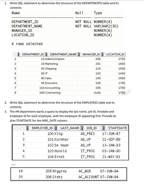 Solved Database I 1 Write SQL Statement To Determine