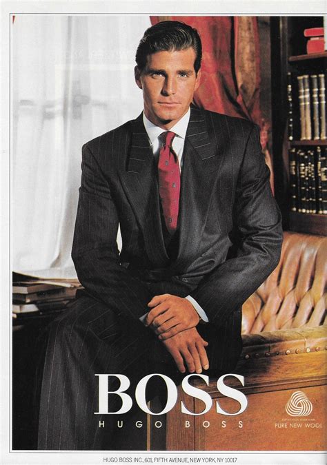 GQ October 1987--Michael Flinn for Hugo Boss | Hugo boss suit, Hugo ...