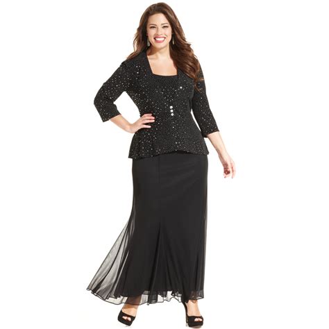 Lyst Alex Evenings Plus Size Sleeveless Sequin Chiffon Gown And