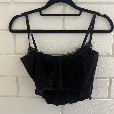 Glassons Black Corset Top Size 8 Depop