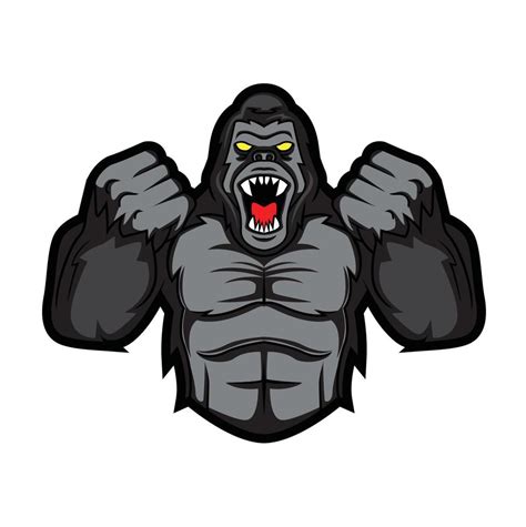 Angry Gorilla Illustration 14563959 Vector Art at Vecteezy