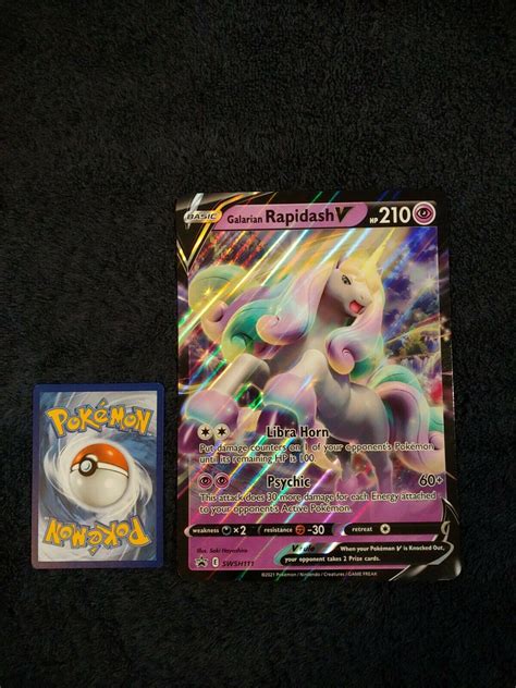 Galarian Rapidash V Black Star Promo Swsh111 Jumbo Card Nm Holo Pokemon