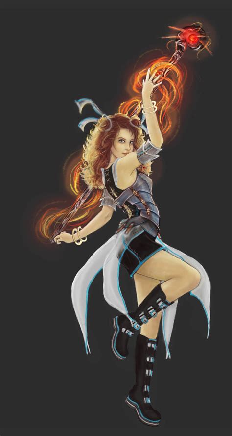 Fire Sorceress By Lildebbie On Deviantart