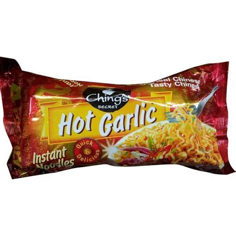 Chings Secret Hot Garlic Instant Noodles 240 Grams BazaarDesi