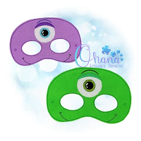 Cyclops Pretend Mask Embroidery - Ohana Applique Designs