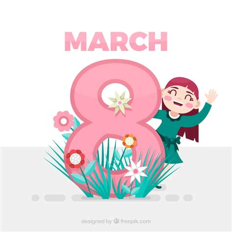 8 марта фон в плоском дизайне | Бесплатно векторы