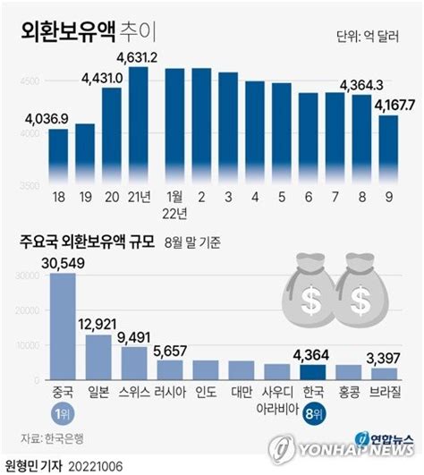 연합시론 환율 때문에금융위기후 최대폭 떨어진 외환보유액 파이낸셜뉴스