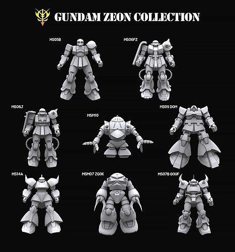 Zeon Mobile Suits