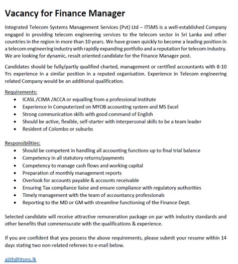 finance manager