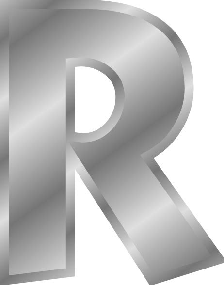 Effect Letters Alphabet Silver R Clip Art Free Vector In Open Office