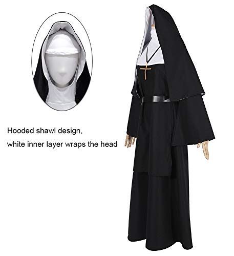 Cr Rolecos The Nun Costume Plus Size Scary Nun Outfit Priest Halloween