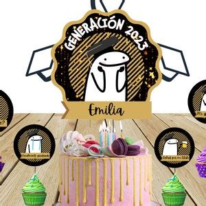 Party Bundle Flork Graduacion Graduado Set Invitacion Digital Etsy