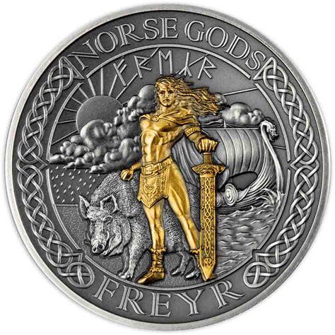 2023 2 oz Silver Cook Islands Norse God Freyr Coins - Silver.com™