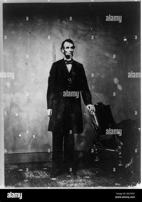 President Abraham Lincoln Full Length Portrait Standing Stock Photo