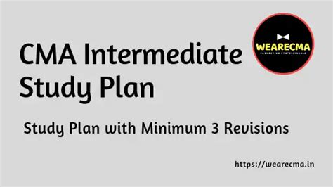 CMA Intermediate Study Plan WeAreCMA