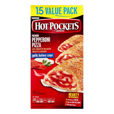 Hot Pockets Frozen Sandwiches Pepperoni Pizza Ct