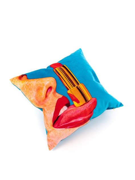 Seletti Australia Tp Cushion With Plume Padding Tongue Design Casa