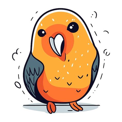 Premium Vector Cute Parrot Vector Illustration Of A Cartoon Parrot