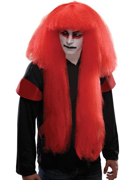 Rubies Costume Co Adult Red Asian Japanese Kabuki Theatre Drama Costume Wig