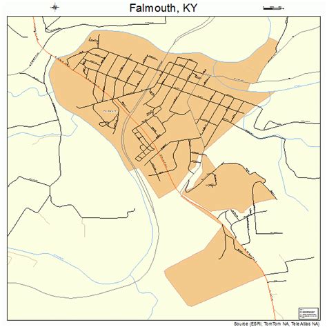 Falmouth Kentucky Street Map 2126434