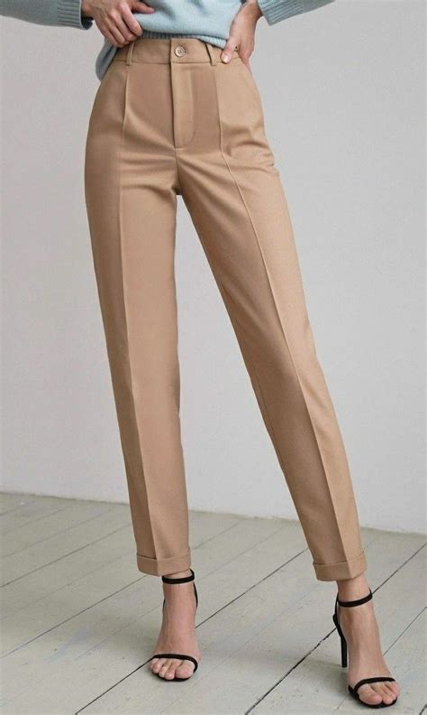 High Waisted Pants Outfit Khaki Pants Outfit Blazer Outfits For Women