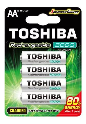 Pilas Recargables Toshiba Aa 2000mah 1 2v Blister X4u