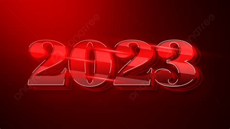 Background Gaya Modern 3d 2023 Dengan Efek Lampu Merah Spanduk 2023 2023 3 Hari Spanduk Tahun