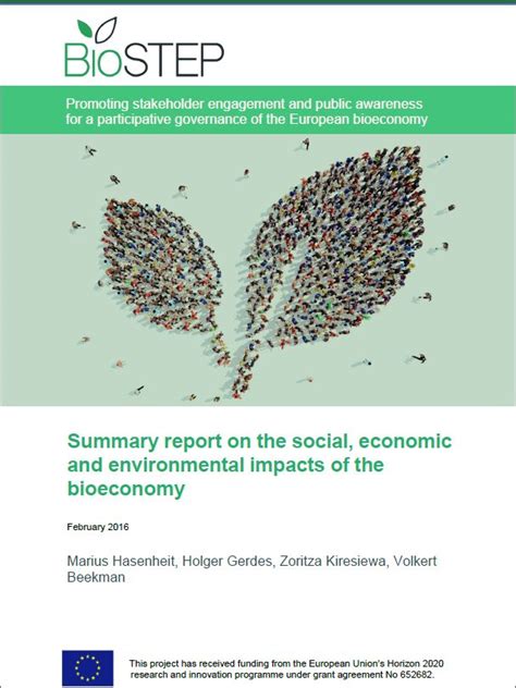 Summary Report On The Social Economic And Environmental Impacts Of The