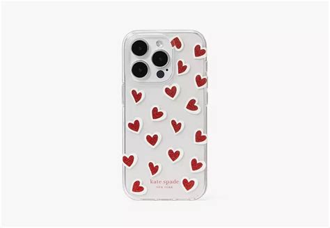 Hearts Glitter I Phone 14 Pro Case Kate Spade Gb