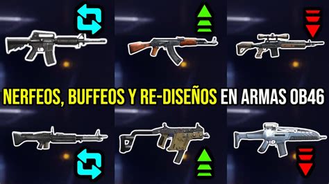 BUFFEOS NERFEOS Y CAMBIOS EN ARMAS PARA LA PRÓXIMA ACTUALIZACIÓN OB46