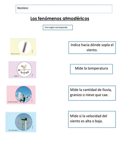 Aparatos Que Nos Ayudan A Estudiar Los Fen Menos Atmosf Ricos Worksheet